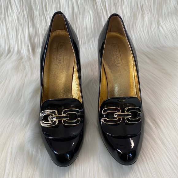 Coach Black Patent "Stasia" Heel Size 7.5 - Picture 3 of 5
